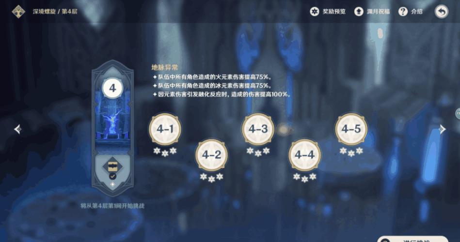 原神深境螺旋第四层阵容(原神深境螺旋第4间攻略)